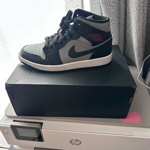 Nike Air Jordan 1 Mid Black and Red